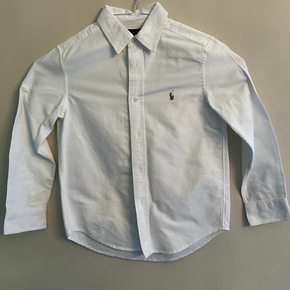 Ralph Lauren White Button Down Shirt Classic Cotton